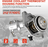 Nilight Aluminium Thermostat Housing Assembly Fit for Mercedes-Benz C230 C250 C300 C350 E300 ML350 R350 S400 SLK300 Engine Coolant Thermostat Housing for Car 2722000015 2722000115 2722000415 TM45100D, view 6