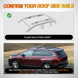 Nilight Aluminum Roof Rack Cross Bars Fit for Honda Pilot 2016 2017 2018 2019 2020 2021 2022 LX EX EX-L with Flush Rails Fixed Point, view 4