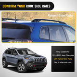 Nilight Aluminum Roof Rack Cross Bars Fit for Jeep Cherokee 2014 2015 2016 2017 2018 2019 2020 2021 2022 2023, view 4