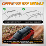 Nilight Aluminum Roof Rack Cross Bars Fit for Jeep Compass MP 2017 2018 2019 2020 2021, view 5
