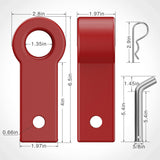 Nilight Aluminum Soft Shackle Hitch for 2 Inch Receiver 35274 Lbs Break Strength with Lock Pin 1.35 in Oversize Smooth Hole for Large Soft Shackles Off-Road Towing Accessory for Trucks SUV (Red), view 2