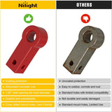 Nilight Aluminum Soft Shackle Hitch for 2 Inch Receiver 35274 Lbs Break Strength with Lock Pin 1.35 in Oversize Smooth Hole for Large Soft Shackles Off-Road Towing Accessory for Trucks SUV (Red), view 5