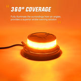 Nilight Amber Beacon Light 12V-24V Aluminum Base Flashing Safety Warning Lights Permanent & Magnet Mount LED Emergency Rotating Strobe Light for Forklift Truck Tractor UTV Snow Plow, view 4