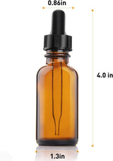 Nilight Amber Glass Bottles for Essential Oils with Glass Eye Dropper 30 ml (1oz) for Essential Oils, Chemistry Lab Chemicals, Colognes & Perfumes- Pack of 6, view 2