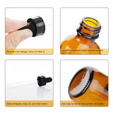 Nilight Amber Glass Bottles for Essential Oils with Glass Eye Dropper 60 ml (2oz) for Essential Oils, Chemistry Lab Chemicals, Colognes & Perfumes- Pack of 6, view 6