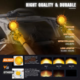 Nilight Amber LED Light Pods 2 PCS 3 Inch Flood Round Offroad Driving Auxiliary Fog Lights Built-in EMC for Motorcycle SUV ATV Truck Boat Tractor Forklift, view 3