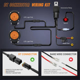 Nilight Amber LED Light Pods 2 PCS 3 Inch Flood Round Offroad Driving Auxiliary Fog Lights Built-in EMC w/18AWG DT Wiring Harness Kit for Motorcycle SUV ATV Truck Boat, view 6