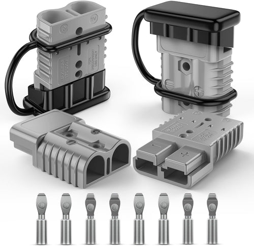 Nilight Anderson Connector 175AMP 1/0AWG Anderson Plug 12V-36V Battery Quick Connect/Disconnect Wire Harness Plugs Connectors Kit for 1/0 Gauge Cables Car ATV Trailer Towing Winch Motor, 4 Pack Grey