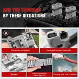Nilight Anderson Connector 175AMP 1/0AWG Anderson Plug 12V-36V Battery Quick Connect/Disconnect Wire Harness Plugs Connectors Kit for 1/0 Gauge Cables Car ATV Trailer Towing Winch Motor, 4 Pack Grey, view 6