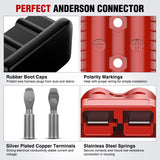 Nilight Anderson Connector 175AMP 1/0AWG Anderson Plug 12V-36V Battery Quick Connect/Disconnect Wire Harness Plugs Connectors Kit for 1/0 Gauge Cables Car ATV Trailer Towing Winch Motor, 4 Pack Red, view 4