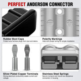 Nilight Anderson Connector 350AMP 2/0AWG Anderson Plug 12V-36V Battery Quick Connect/Disconnect Wire Harness Plugs Connectors Kit for 2/0 Gauge Cables Car ATV Trailer Towing Winch Motor, 2 Pack Grey, view 4