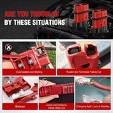 Nilight Anderson Connector 350AMP 2/0AWG Anderson Plug 12V-36V Battery Quick Connect/Disconnect Wire Harness Plugs Connectors Kit for 2/0 Gauge Cables Car ATV Trailer Towing Winch Motor, 2 Pack Red, view 6