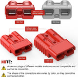 Nilight Anderson Connector 50AMP 6AWG Anderson Plug 12V-36V Battery Quick Connect/Disconnect Wire Harness Plugs Connectors Kit for 6 Gauge Cables Car Marine ATV Trailer Towing Winch Motor, 4 Pack Red, view 5