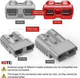 Nilight Anderson Connector 50AMP 6AWG Anderson Plug 12V-36V Battery Quick Connect/Disconnect Wire Harness Plugs Connectors Kit for 6 Gauge Cables Car Marine Trailer Towing Winch Motor, 10 Pack Grey, view 5