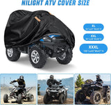 Nilight ATV Cover Waterproof 420D Heavy Duty Ripstop Material Black Protects 4 Wheeler from Snow Rain All Season All Weather UV Protection Fits up to 100 Inch, view 2