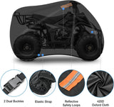 Nilight ATV Cover Waterproof 420D Heavy Duty Ripstop Material Black Protects 4 Wheeler from Snow Rain All Season All Weather UV Protection Fits up to 100 Inch, view 5