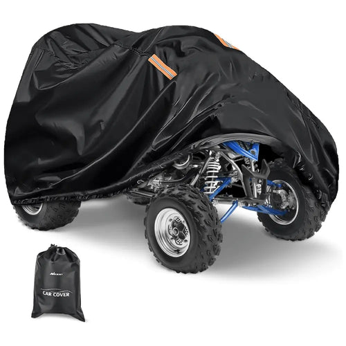 Nilight ATV Cover Waterproof 420D Heavy Duty Ripstop Material Black Protects 4 Wheeler from Snow Rain All Season All Weather UV Protection Fits up to 82 Inch