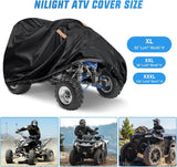 Nilight ATV Cover Waterproof 420D Heavy Duty Ripstop Material Black Protects 4 Wheeler from Snow Rain All Season All Weather UV Protection Fits up to 82 Inch, view 2