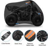 Nilight ATV Cover Waterproof 420D Heavy Duty Ripstop Material Black Protects 4 Wheeler from Snow Rain All Season All Weather UV Protection Fits up to 82 Inch, view 5