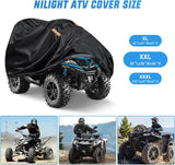 Nilight ATV Cover Waterproof 420D Heavy Duty Ripstop Material Black Protects 4 Wheeler from Snow Rain All Season All Weather UV Protection Fits up to 86 Inch, view 2