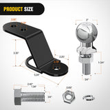 Nilight ATV/UTV Three-Way Hitch with 2 Inch Ball 3500lbs 3 Trailer Hitch Ball Mount Lawn Mover Hitch ATV UTV Trailer Hitch Adapter 3Inch Drop/Rise 3 Mounting Options, view 2