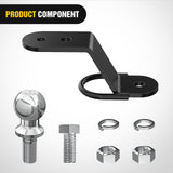 Nilight ATV/UTV Three-Way Hitch with 2 Inch Ball 3500lbs 3 Trailer Hitch Ball Mount Lawn Mover Hitch ATV UTV Trailer Hitch Adapter 3Inch Drop/Rise 3 Mounting Options, view 6