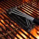 Nilight BBQ Grill Brush By GRILL CHIEF - 18 Inch - 3 Stainless Steel Brushes in 1 - Best Barbecue Cleaner Tools Accessories - Outdoor Kitchen Wire Bristles Cleaning Grates Parts Set to Handle Weber, Charbroil, Gas, Electric, Porcelain, Infrared Grills, view 2