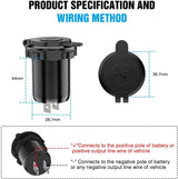 Nilight Blue LED Dual QC 3.0 USB Socket, view 4