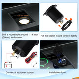Nilight Blue LED PD Type C Dual QC 3.0 USB Socket Charger, view 6