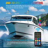 Nilight Boat Navigation Whip Light 3FT 360° Visibility 2NM Coast Guard Compliant 400+ Patterns with Remote Plug-in Base LED Spiral Boats Stern Lights for Night Fishing, Yacht, Pontoon Accessories, view 2