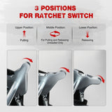 Nilight Boat Trailer Winch 1200 Lbs Hand Crank Winch Heavy Duty Boat Winches with 23Ft Strap Rope Hook 2-Way Ratchet 4:1 Gear Portable Marine Manual Winch for Trailers Boats RV ATV Jet Ski Towing, view 5