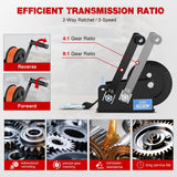 Nilight Boat Trailer Winch 3500 LBS Hand Crank Winch Heavy Duty Boat Winches with 33 FT Orange Strap Rope Hook Two Way Ratchet 4:1 8:1 Gear Portable Marine Manual Winch for Trailers Boat RV ATV Towing, view 5