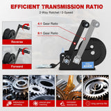 Nilight Boat Trailer Winch 3500 Lbs Hand Crank Winch Heavy Duty Boat Winches with 33Ft Strap Rope Hook Two Way Ratchet 4:1 8:1 Gear Portable Marine Manual Winch for Trailers Boat RV ATV Jet Ski Towing, view 5