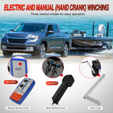 Nilight Boat Trailer Winch 3500 lbs Portable Electric Boat Winches 12 V DC Marine Winch with Remote Control and Hand Crank Power-in Freewheel Operation Waterproof Reversible Winch for Boat Trailer, view 4