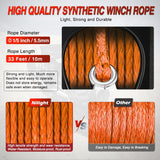 Nilight Boat Trailer Winch 3500 lbs Portable Electric Boat Winches 12 V DC Marine Winch with Synthetic Rope Remote Control Hand Crank Power-In Freewheel Waterproof Winch for Boat Trailer Towing Orange, view 6