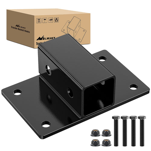 Nilight Bolt on Tractor Bucket 2 inch Receiver 5/8inch Hitch Pin Hole Class 3 Trailer Hitch