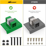Nilight Bolt on Tractor Bucket 2 inch Towing Receiver Adapter 5/8 InchPin Hole Class 3 Trailer Hitch 12000 LBS Work Well for Tractor Buckets Green, view 6