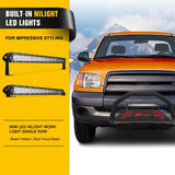 Nilight Bull Bar & License Plate Hole with LED Light Bar Compatible with Toyota Tundra 1999-2006 for Toyota Sequoia 2001-2007 Truck Brush Guard, Front Bumper Push Bar w/Grille Skid Plate Light Mount, view 4