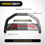 Nilight Bull Bar & License Plate Hole with LED Light Bar Compatible with Toyota Tundra 1999-2006 for Toyota Sequoia 2001-2007 Truck Brush Guard, Front Bumper Push Bar w/Grille Skid Plate Light Mount, view 6