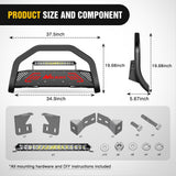 Nilight Bull Bar with Light Bar&License Plate Hole Compatible with Toyota Fj Cruizer 2007-2014 Truck Brush Guard, Front Bumper Push Bar w/Grille Skid Plate Light Mount, view 2