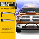 Nilight Bull Bar with Light Bar & License Plate Hole for 2009-2018 Dodge Ram 1500&2019-2024 RAM 1500 Classic (Exl Rebel Sport) Truck Brush Guard Front Bumper Push Bar w/Grille Skid Plate Light Mount, view 4