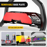 Nilight Bull Bar with Light fits 2019-2024 Chevy Silverado 1500(Excl. 19 LTD Classic) & GMC Sierra 1500(Excl. 19 LTD Classic) Front Bumper Grille Brush Push Guard with Skid Plate Licence Plate Hole, view 4