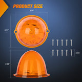Nilight Cab Roof Marker Light 5 PCS 18 LED Amber Top Clearance Indicator Lights Waterproof Surface Mount for Heavy Duty Trucks Trailer Camper RV Tractor, view 2