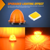 Nilight Cab Roof Marker Light 5 PCS 18 LED Amber Top Clearance Indicator Lights Waterproof Surface Mount for Heavy Duty Trucks Trailer Camper RV Tractor, view 3