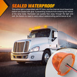 Nilight Cab Roof Marker Light 5 PCS 18 LED Amber Top Clearance Indicator Lights Waterproof Surface Mount for Heavy Duty Trucks Trailer Camper RV Tractor, view 4