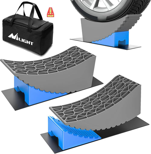 Nilight Camper Leveling Blocks, Leveling System for Single Dual Axle Travel Trailers, Suitable for More Types of Tyres, 2 Packs