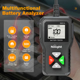 Nilight Car Battery Tester 6V 12V 24V Accurate Digital Auto Analyzer 100-2000 CCA Voltage SOH SOC Internal Resistance Test for Cars Trucks SUV ATV Boats Motorcycles Vehicle, view 3