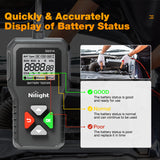 Nilight Car Battery Tester 6V 12V 24V Accurate Digital Auto Analyzer 100-2000 CCA Voltage SOH SOC Internal Resistance Test for Cars Trucks SUV ATV Boats Motorcycles Vehicle, view 4
