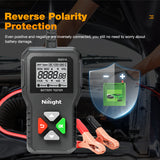 Nilight Car Battery Tester 6V 12V 24V Accurate Digital Auto Analyzer 100-2000 CCA Voltage SOH SOC Internal Resistance Test for Cars Trucks SUV ATV Boats Motorcycles Vehicle, view 6
