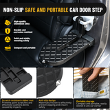 Nilight Car Door Step for Roof Access Universal Car Step Hook for Roof SUV Trucks Folding Aluminum Alloy Vehicle Door Latch Step Pedal With Glass Breaker Safety Hammer, Max Load 400lbs, 2 Pack Black, view 3